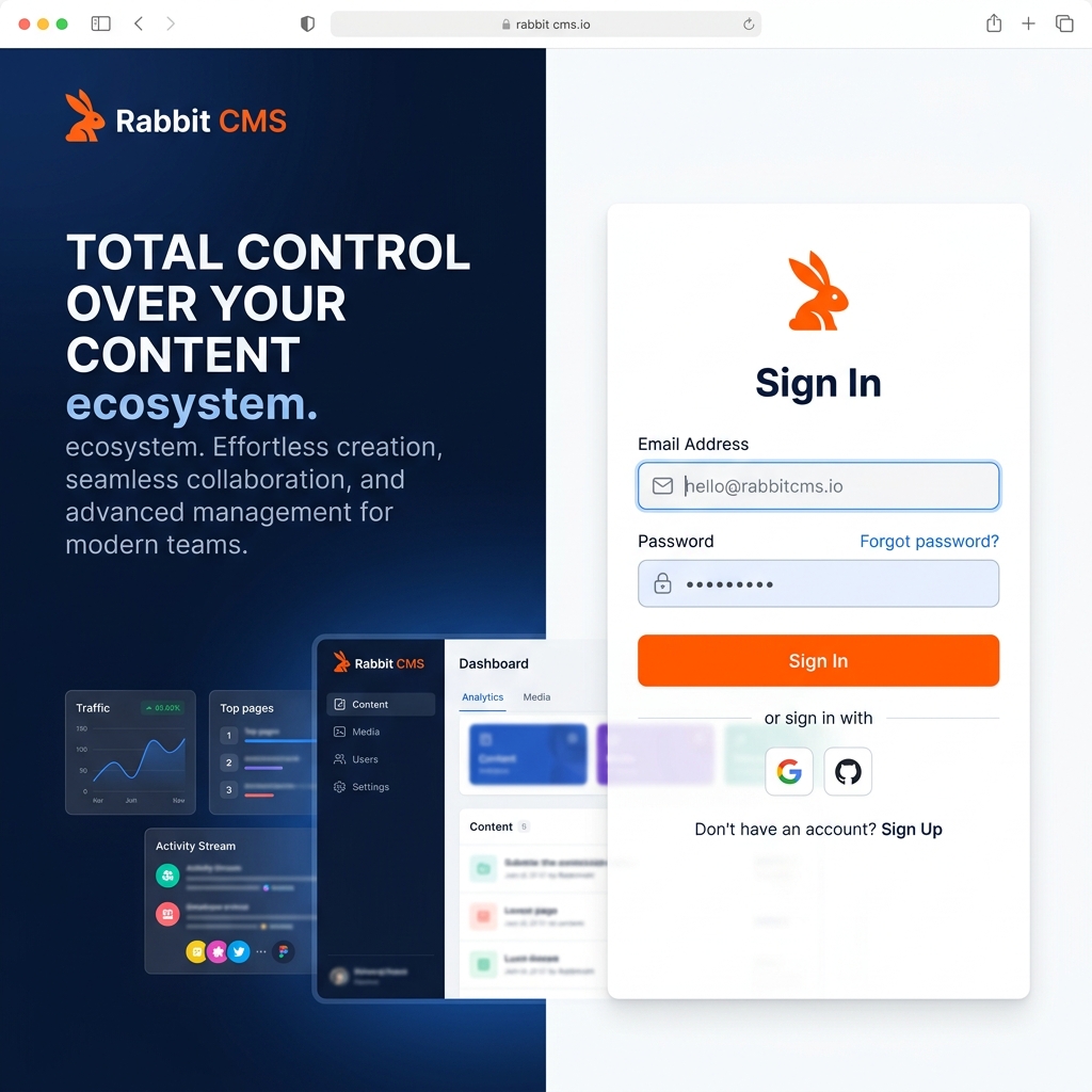 Rabbit CMS Mockup